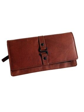 Spikes & Sparrow Leather RFID Wallet Iowa Brown Classic Travel Safety